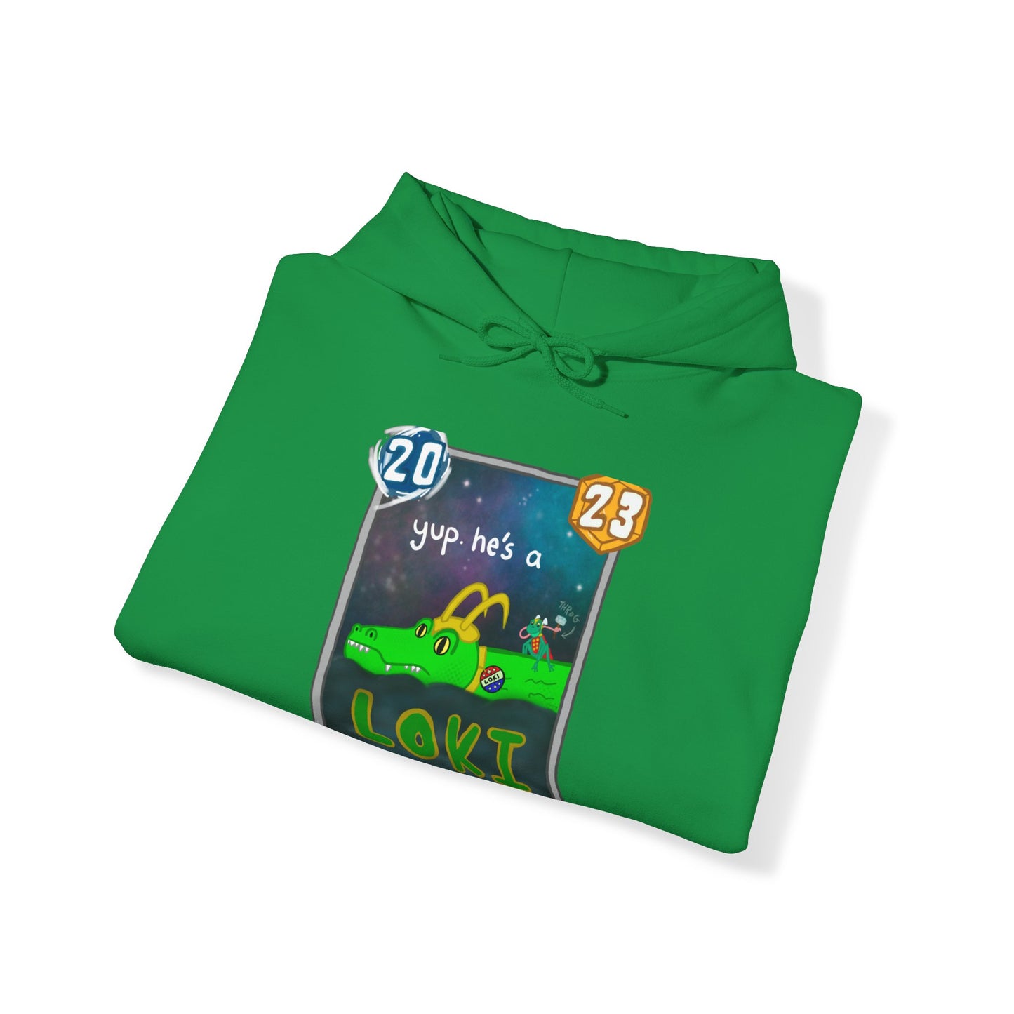Snap Kang x Spooky Dinosaur "Yup, he's a Loki" Variant Marvel Snap inspired Hooded Sweatshirt