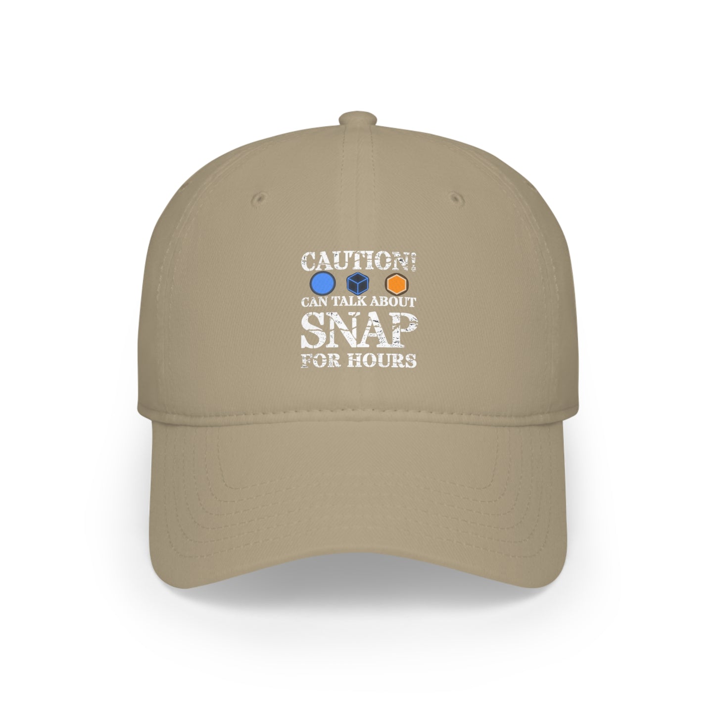 "caution - snap for hours" Marvel Snap Low Profile Baseball Cap