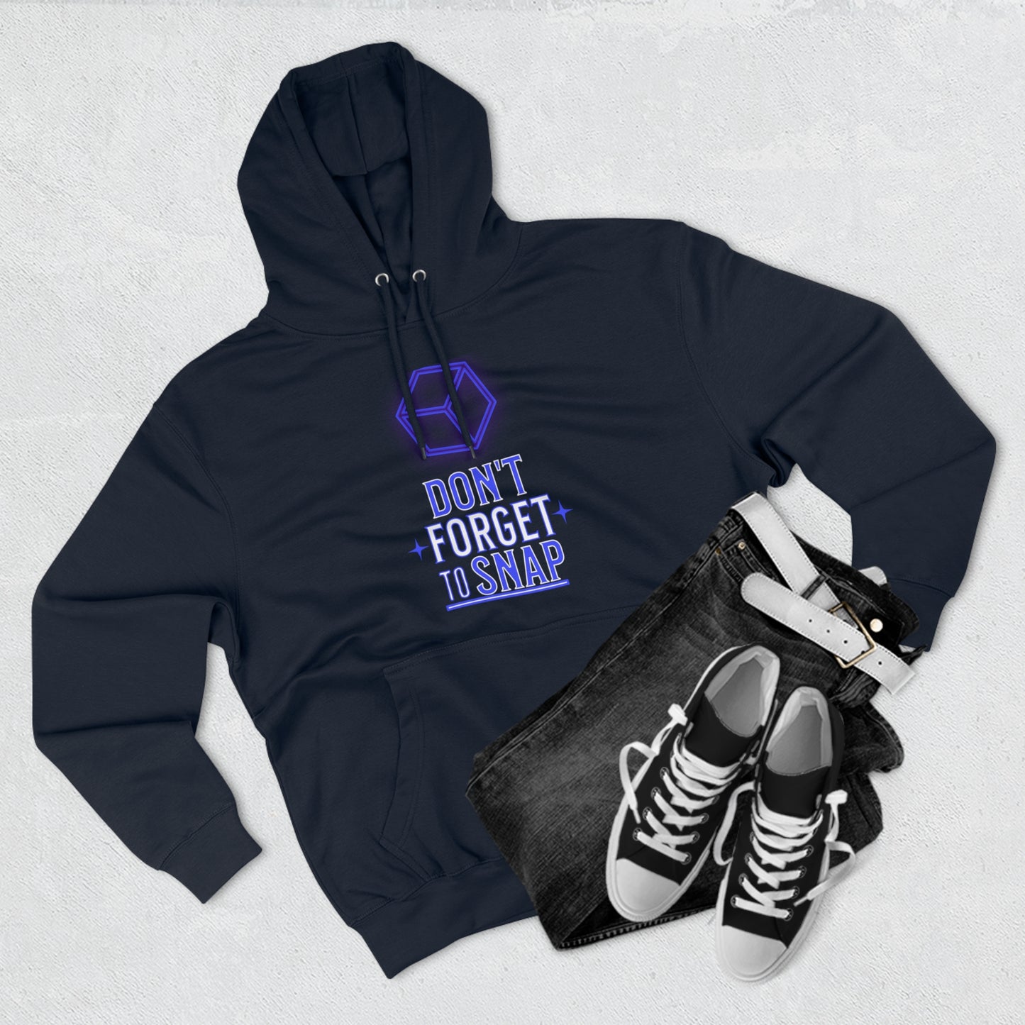 "Don't Forget to Snap" Marvel Snap Unisex Premium Pullover Hoodie