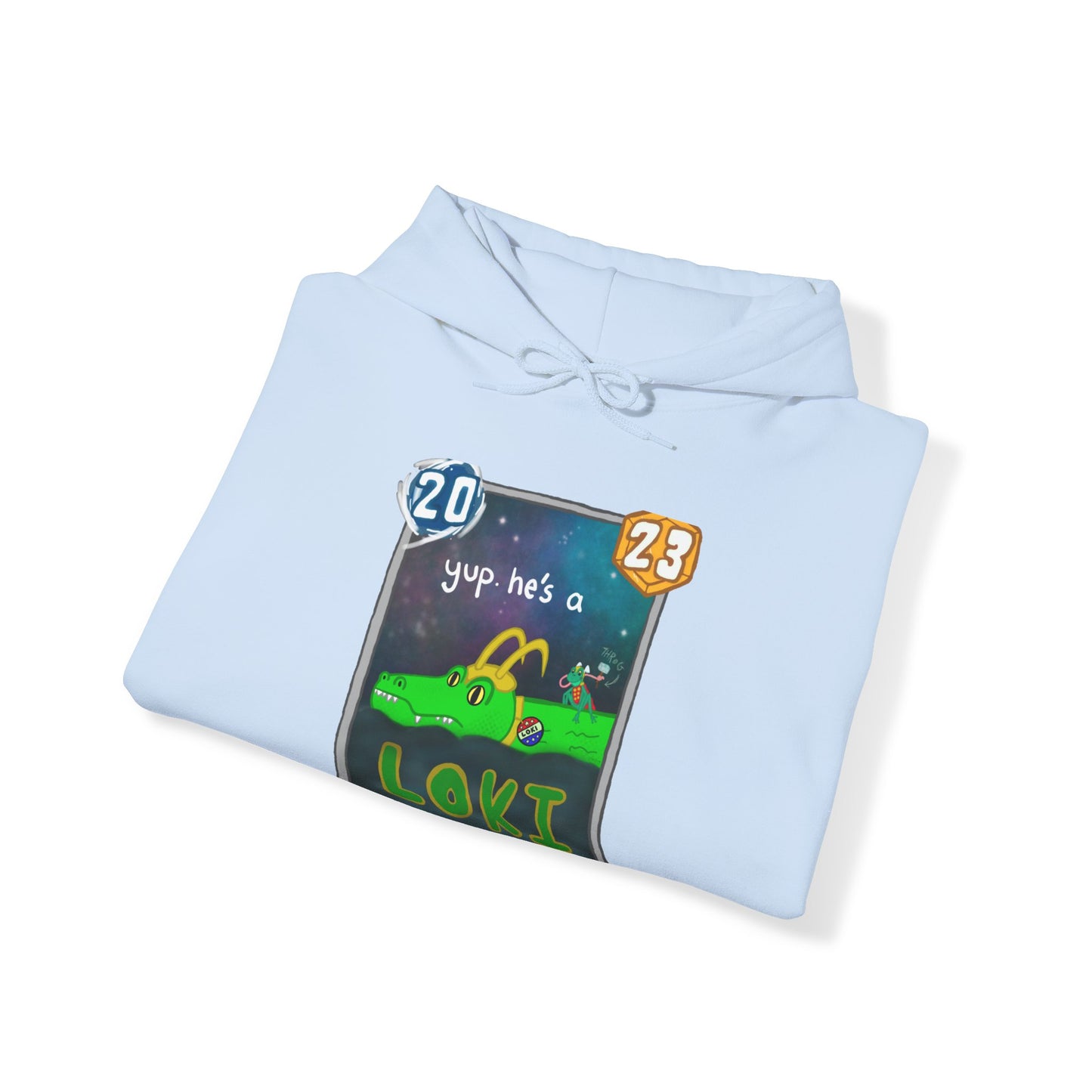 Snap Kang x Spooky Dinosaur "Yup, he's a Loki" Variant Marvel Snap inspired Hooded Sweatshirt