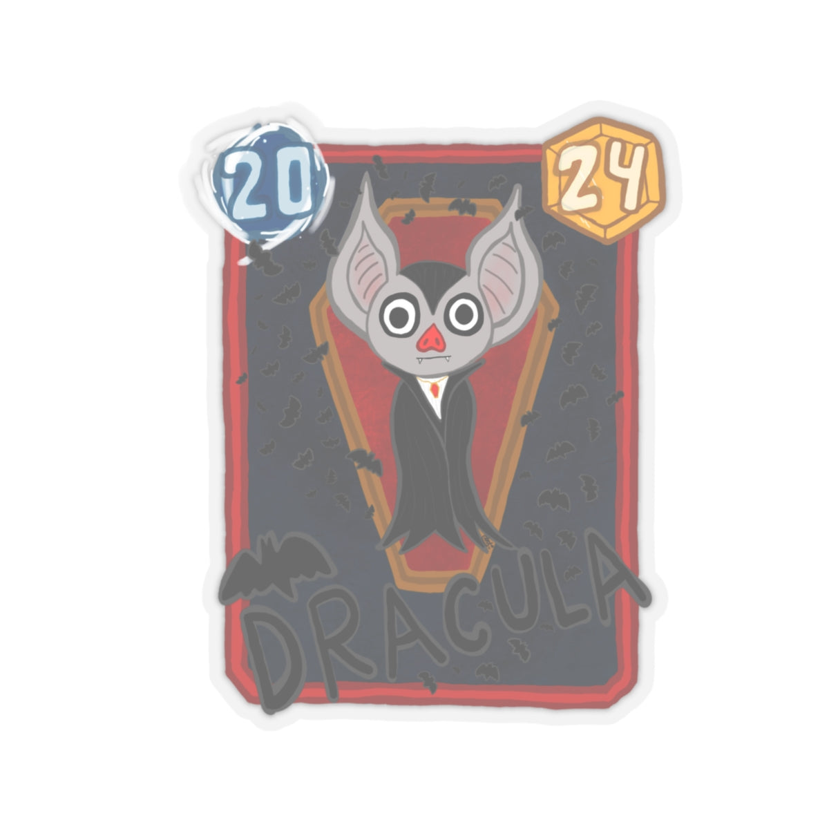 Snap Kang x Spooky Dino Marvel Snap inspired Dracula Card - Stickers