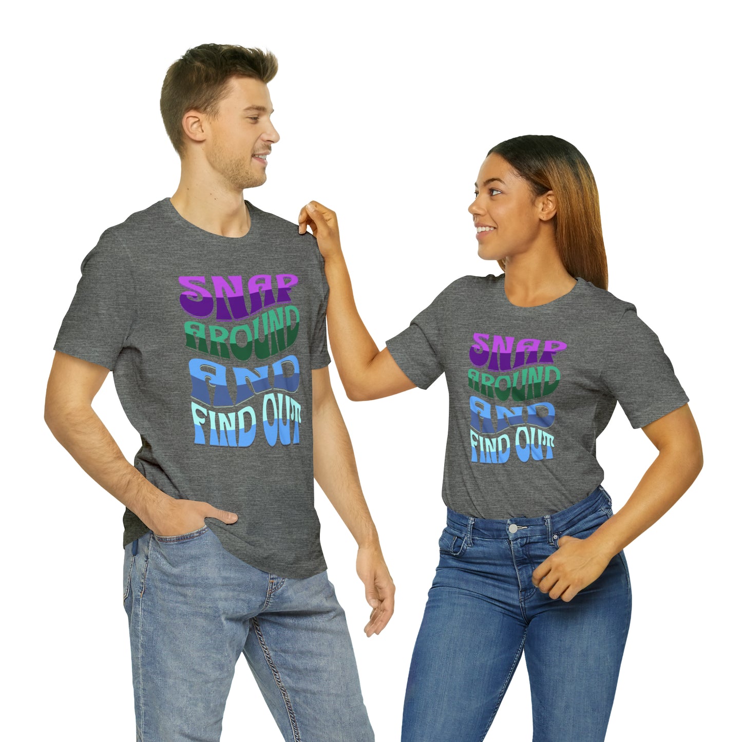 "snap around and find out" Marvel Snap Unisex Jersey Short Sleeve Tee