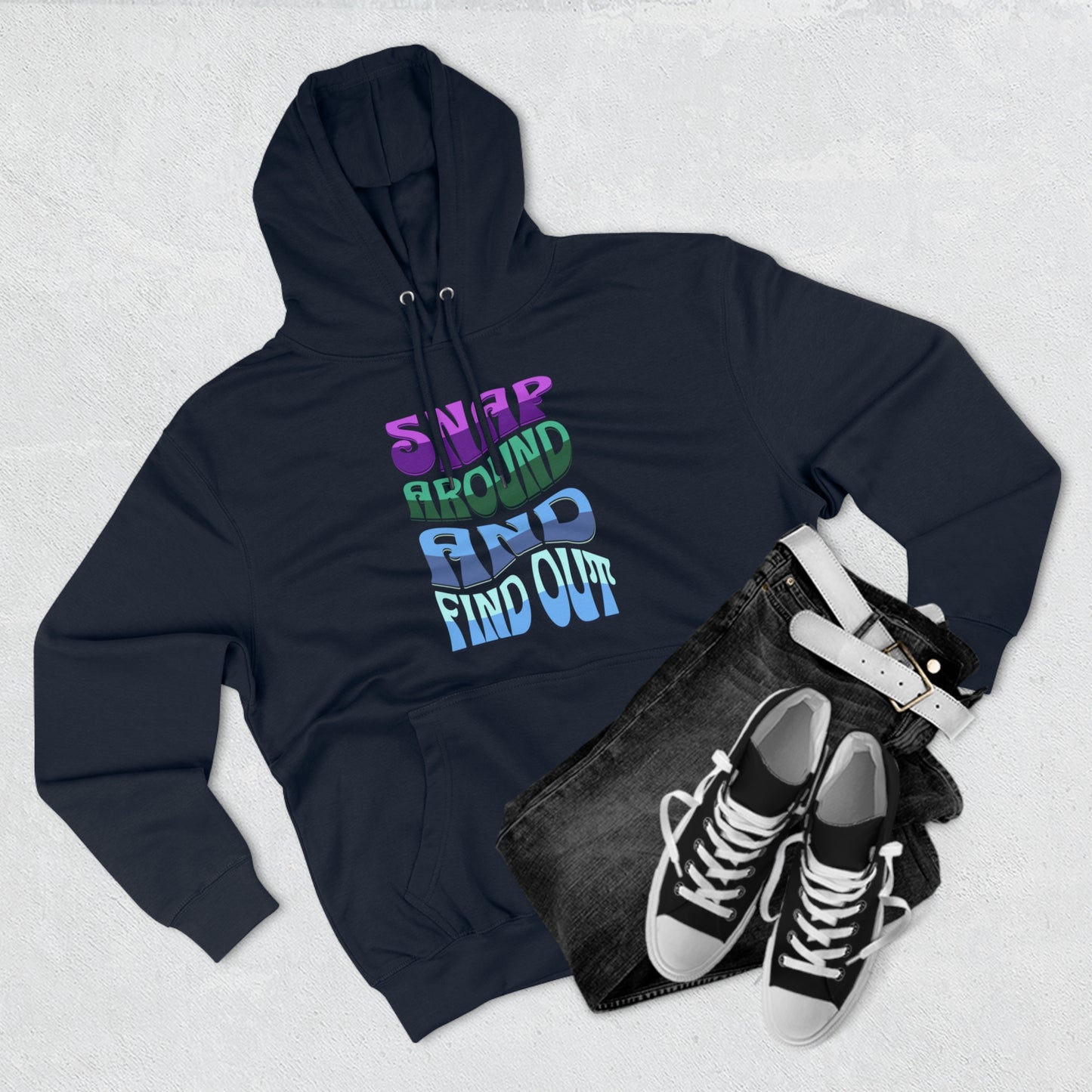 "Snap Around and Find Out" Marvel Snap Unisex Premium Pullover Hoodie