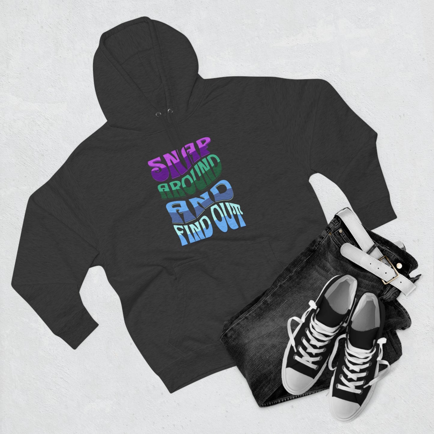 "Snap Around and Find Out" Marvel Snap Unisex Premium Pullover Hoodie
