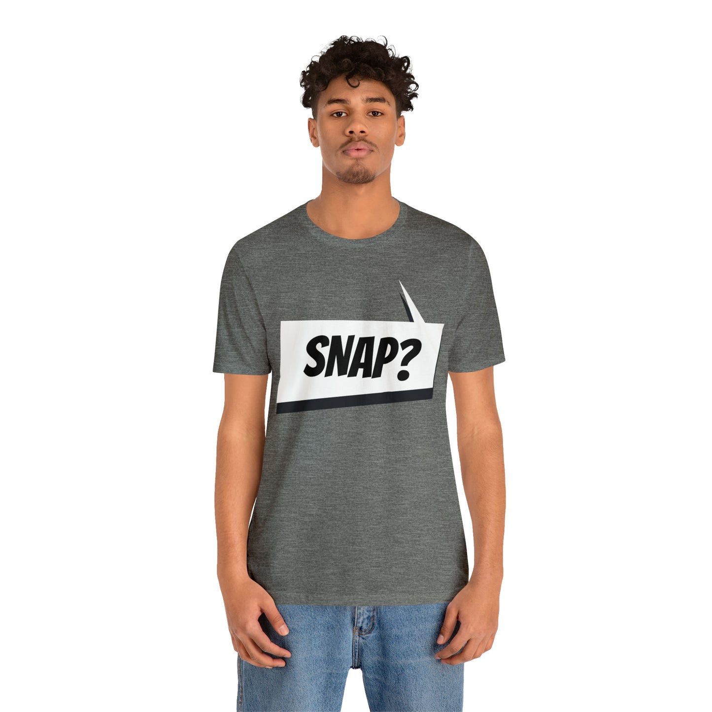 "snap?" Marvel Snap Unisex Jersey Short Sleeve Tee