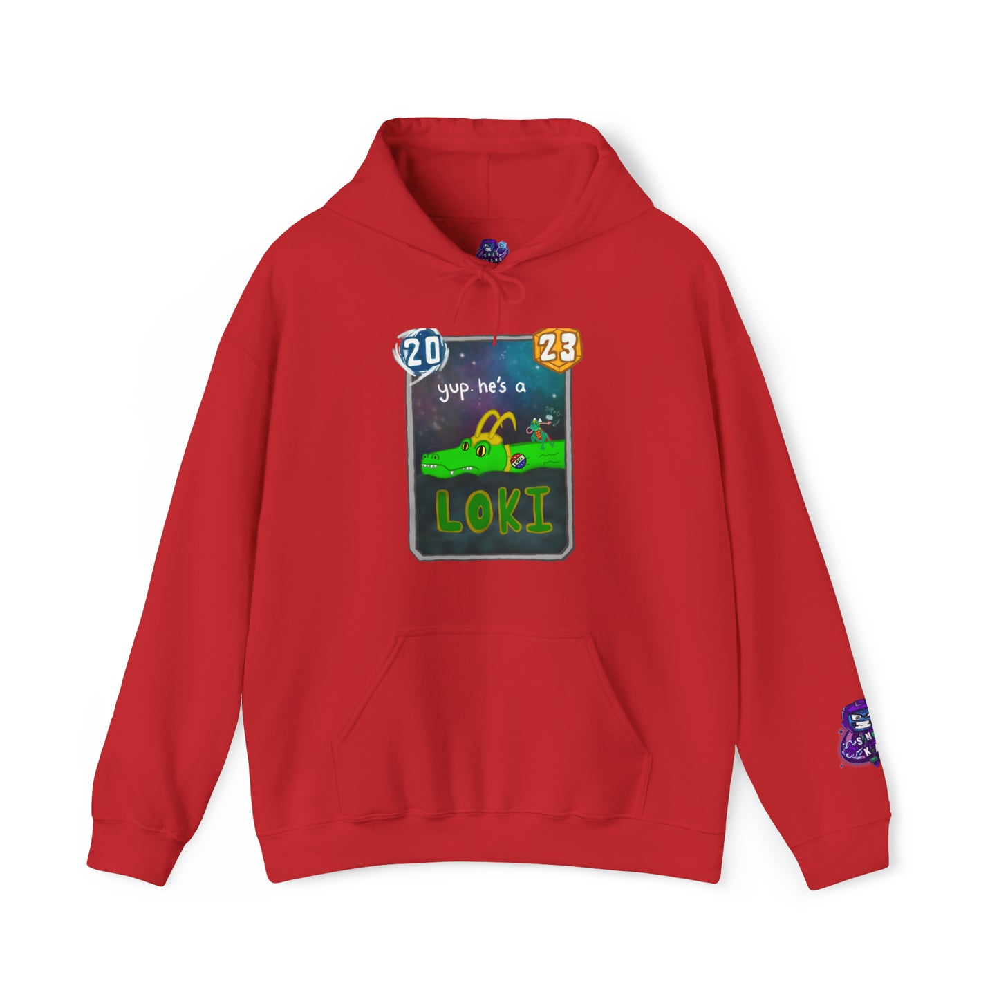 Snap Kang x Spooky Dinosaur "Yup, he's a Loki" Variant Marvel Snap inspired Hooded Sweatshirt
