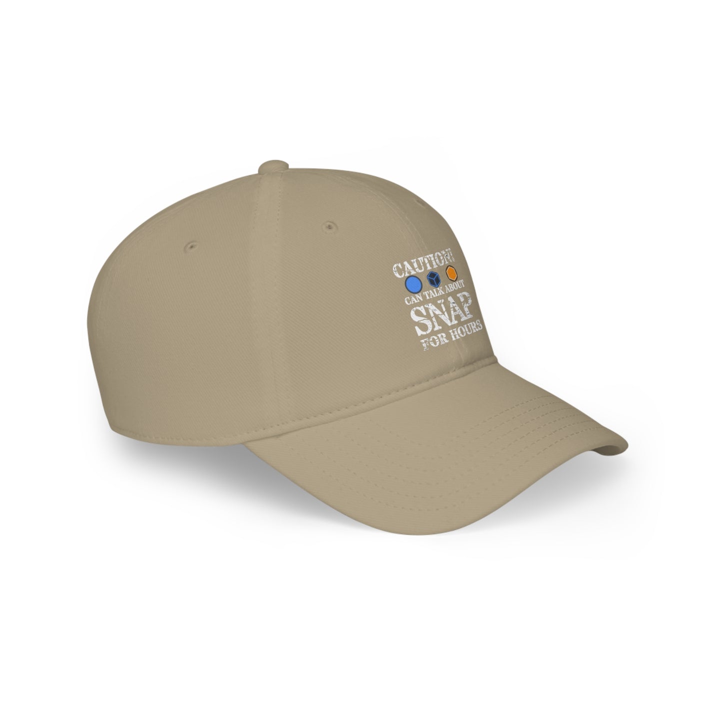 "caution - snap for hours" Marvel Snap Low Profile Baseball Cap