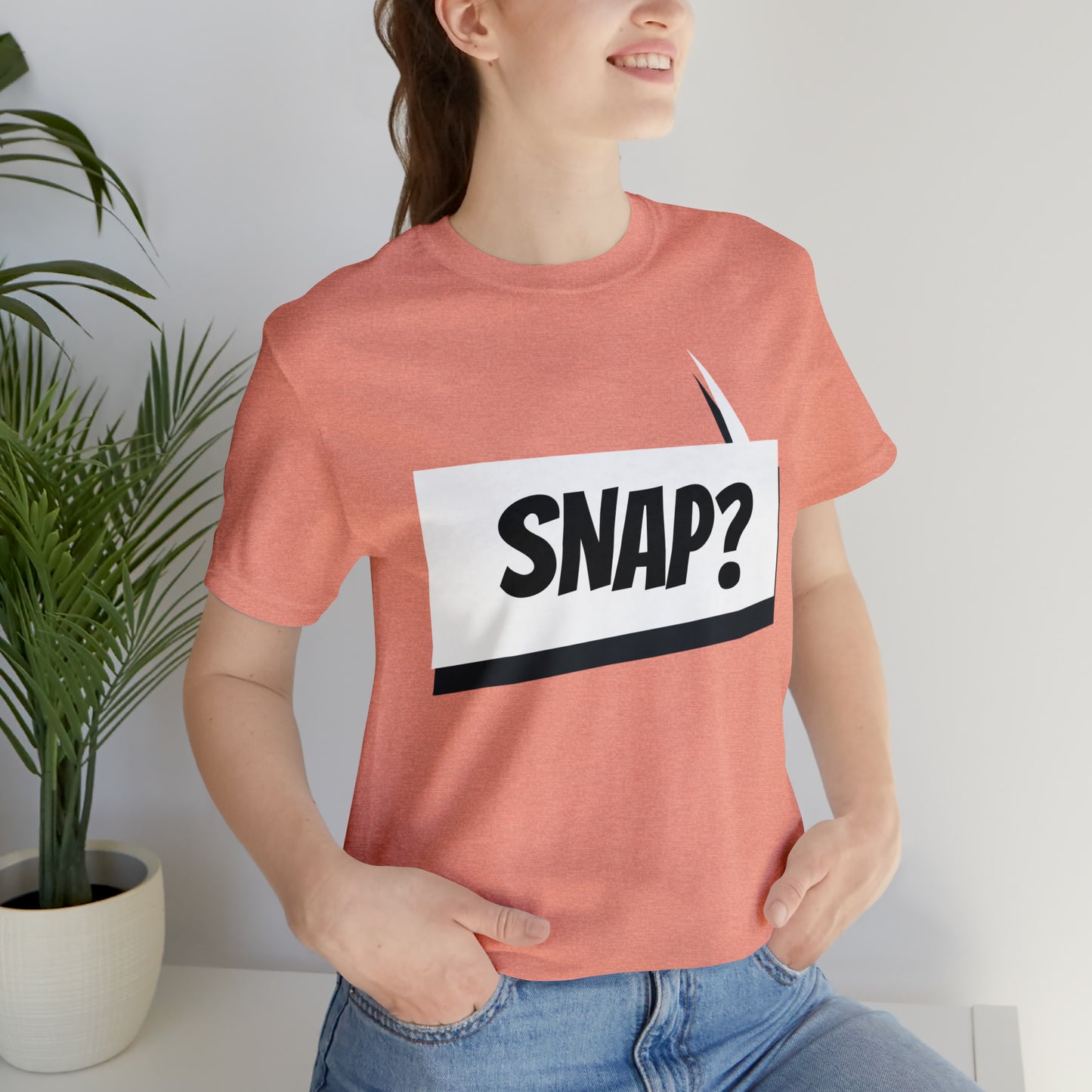 "snap?" Marvel Snap Unisex Jersey Short Sleeve Tee