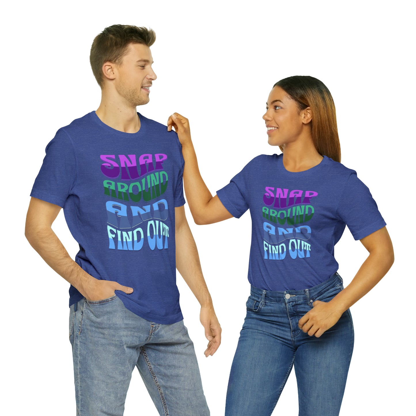 "snap around and find out" Marvel Snap Unisex Jersey Short Sleeve Tee
