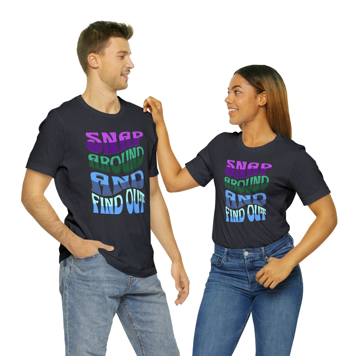 "snap around and find out" Marvel Snap Unisex Jersey Short Sleeve Tee