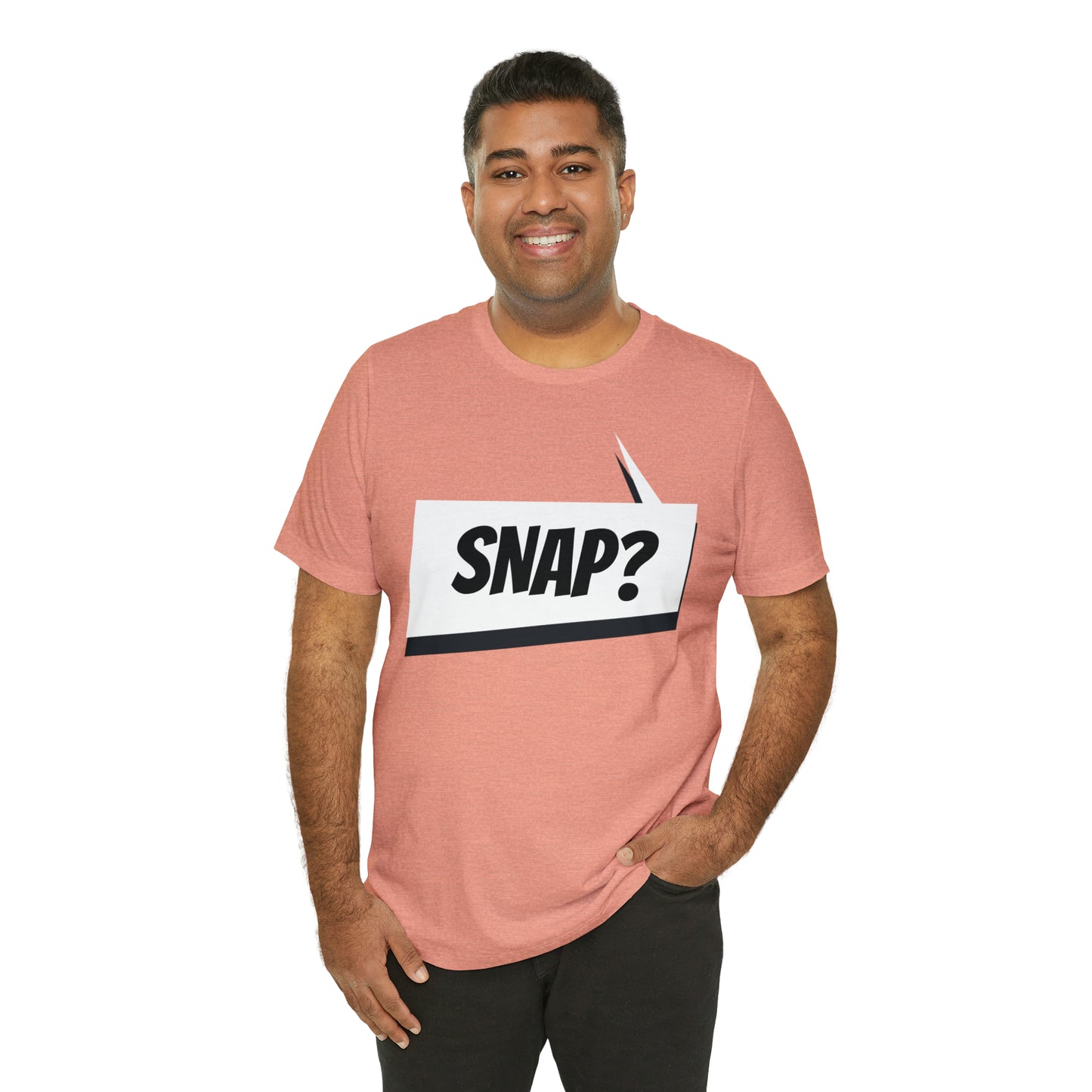 "snap?" Marvel Snap Unisex Jersey Short Sleeve Tee