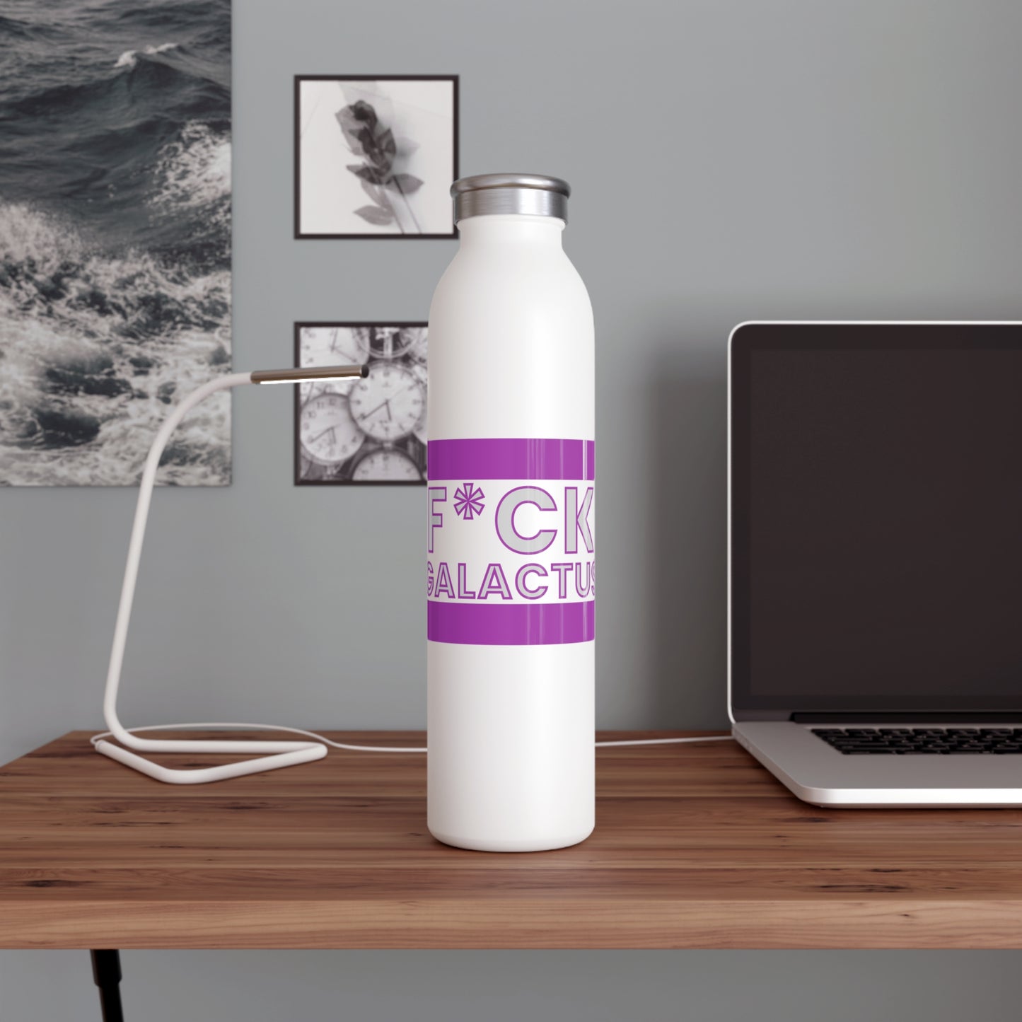 "fuck galactus" Marvel Snap Slim Water Bottle