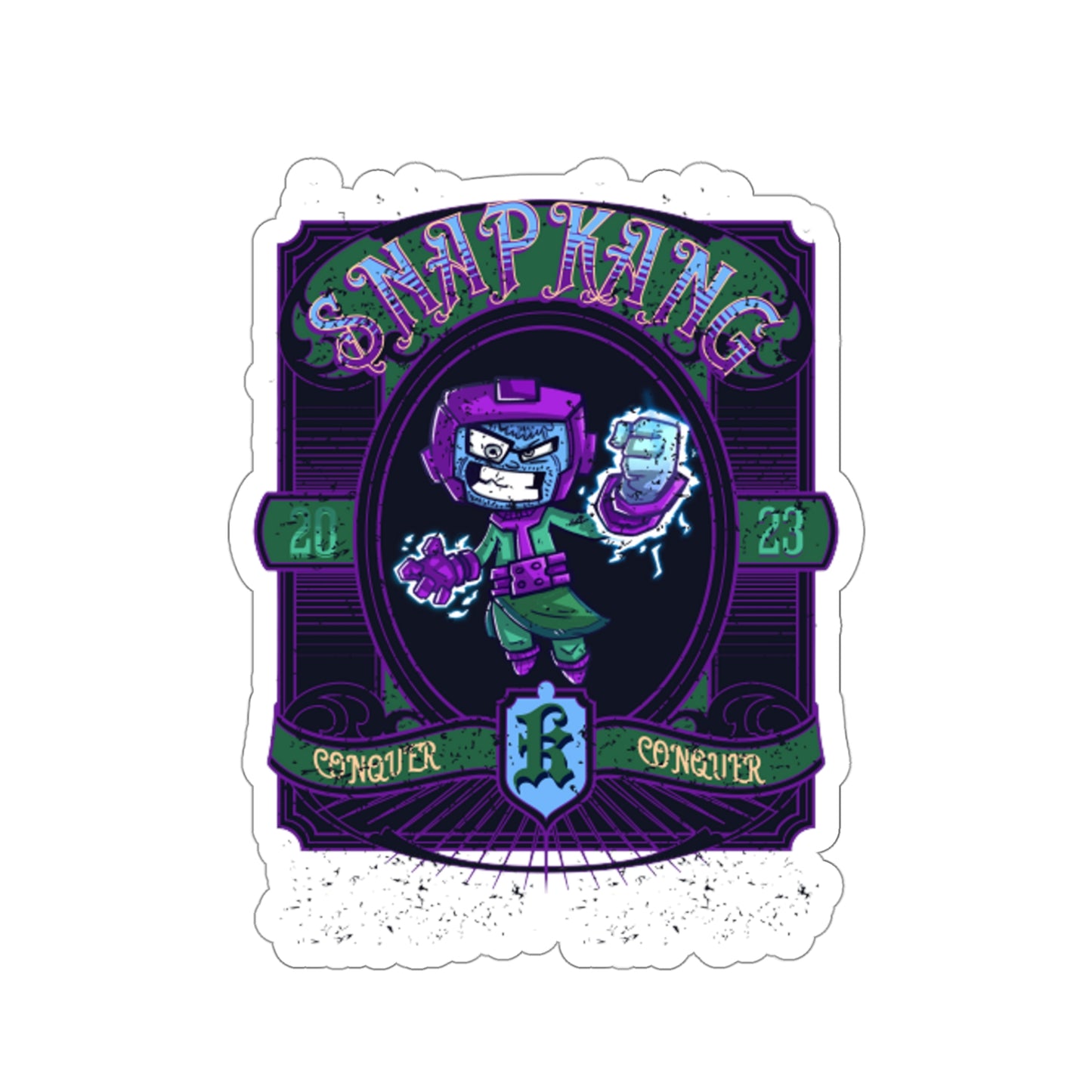 "Snap Kang Barber Logo" Marvel Snap Kiss-Cut Stickers