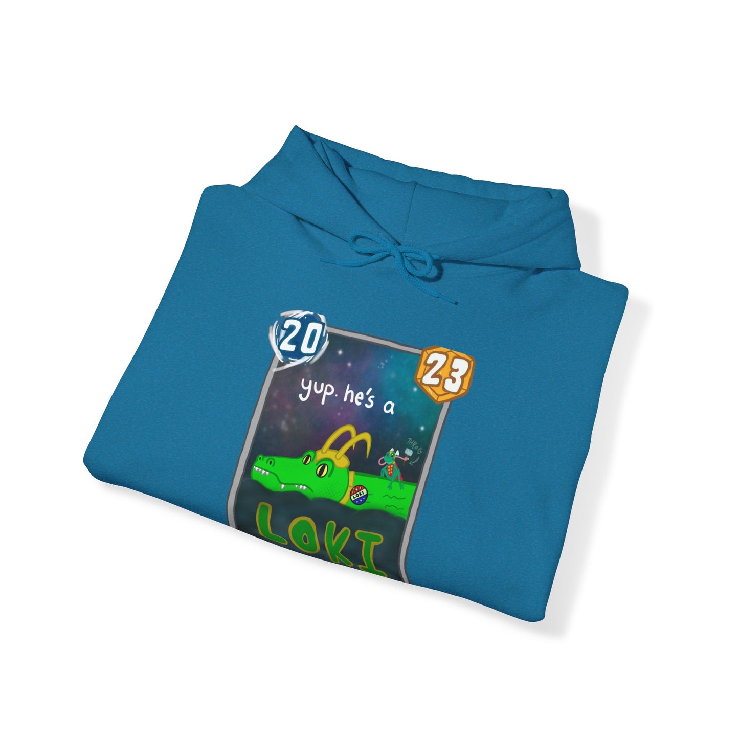 Snap Kang x Spooky Dinosaur "Yup, he's a Loki" Variant Marvel Snap inspired Hooded Sweatshirt