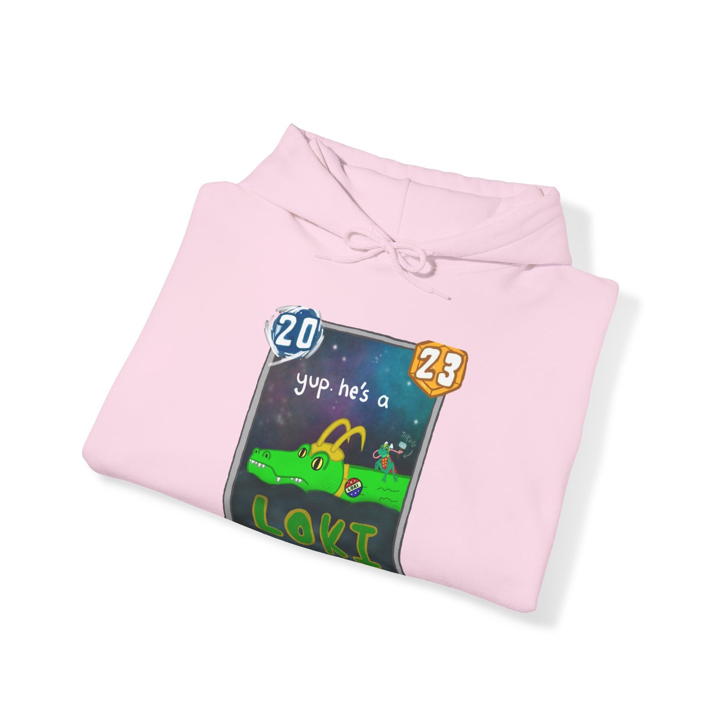 Snap Kang x Spooky Dinosaur "Yup, he's a Loki" Variant Marvel Snap inspired Hooded Sweatshirt