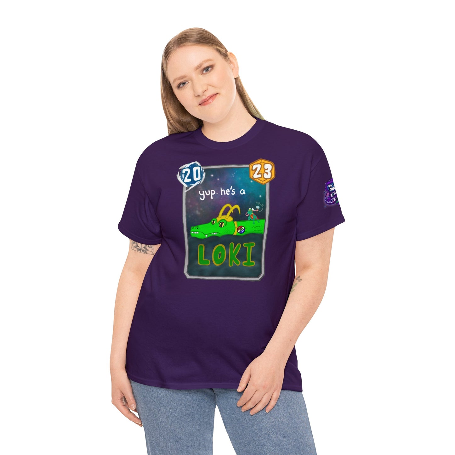 Snap kang x spooky dinosair "Yup, he's a Loki" Variant Marvel Snap Unisex Heavy Cotton Tee