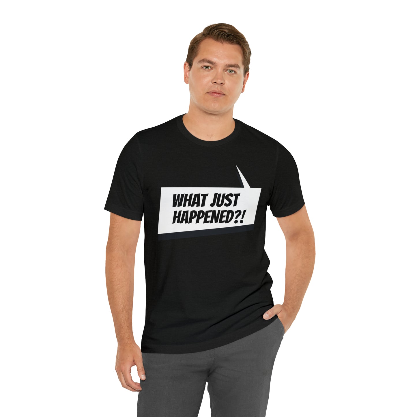 "what just happened?" Marvel Snap Unisex Jersey Short Sleeve Tee