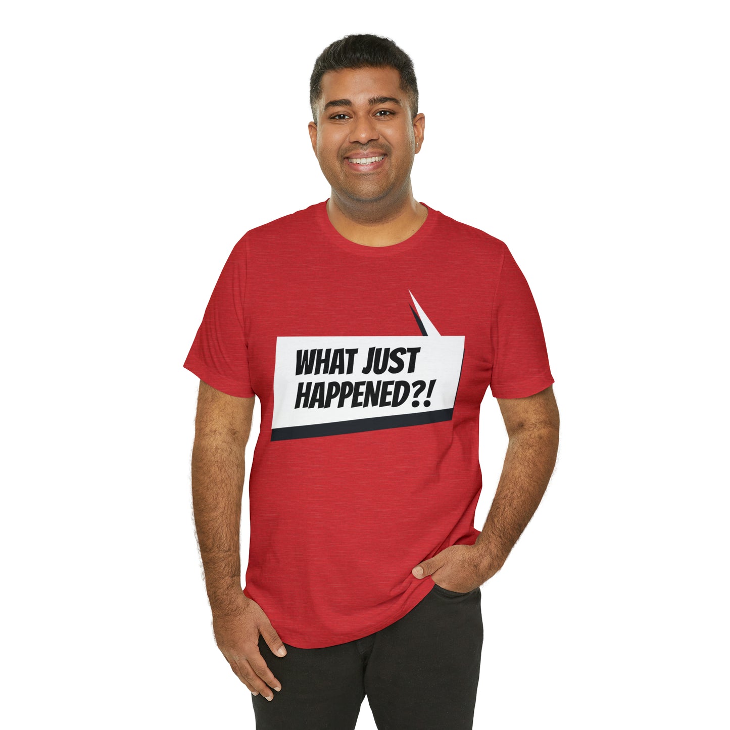 "what just happened?" Marvel Snap Unisex Jersey Short Sleeve Tee