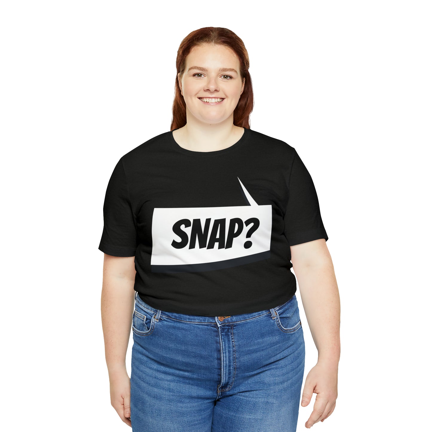 "snap?" Marvel Snap Unisex Jersey Short Sleeve Tee