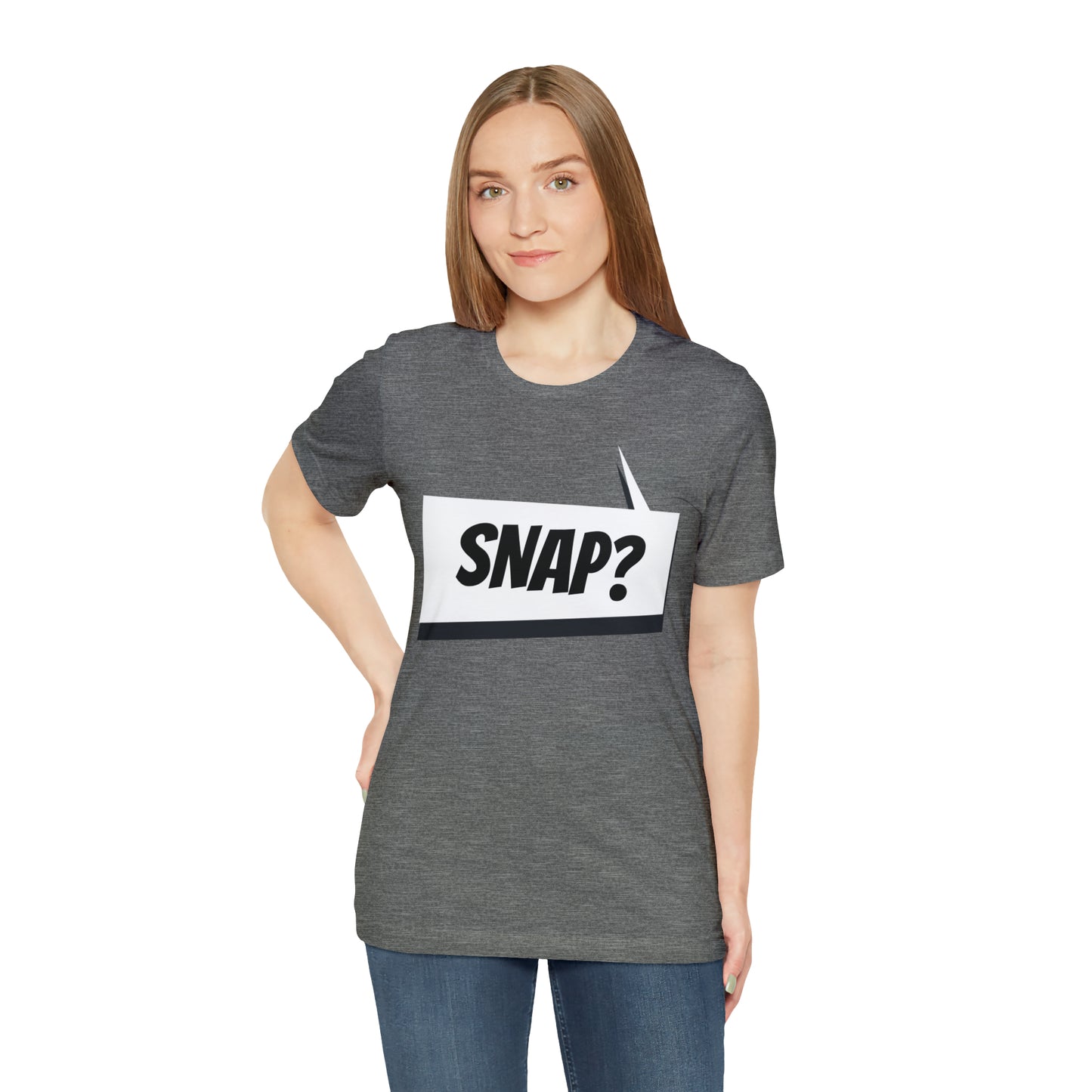 "snap?" Marvel Snap Unisex Jersey Short Sleeve Tee