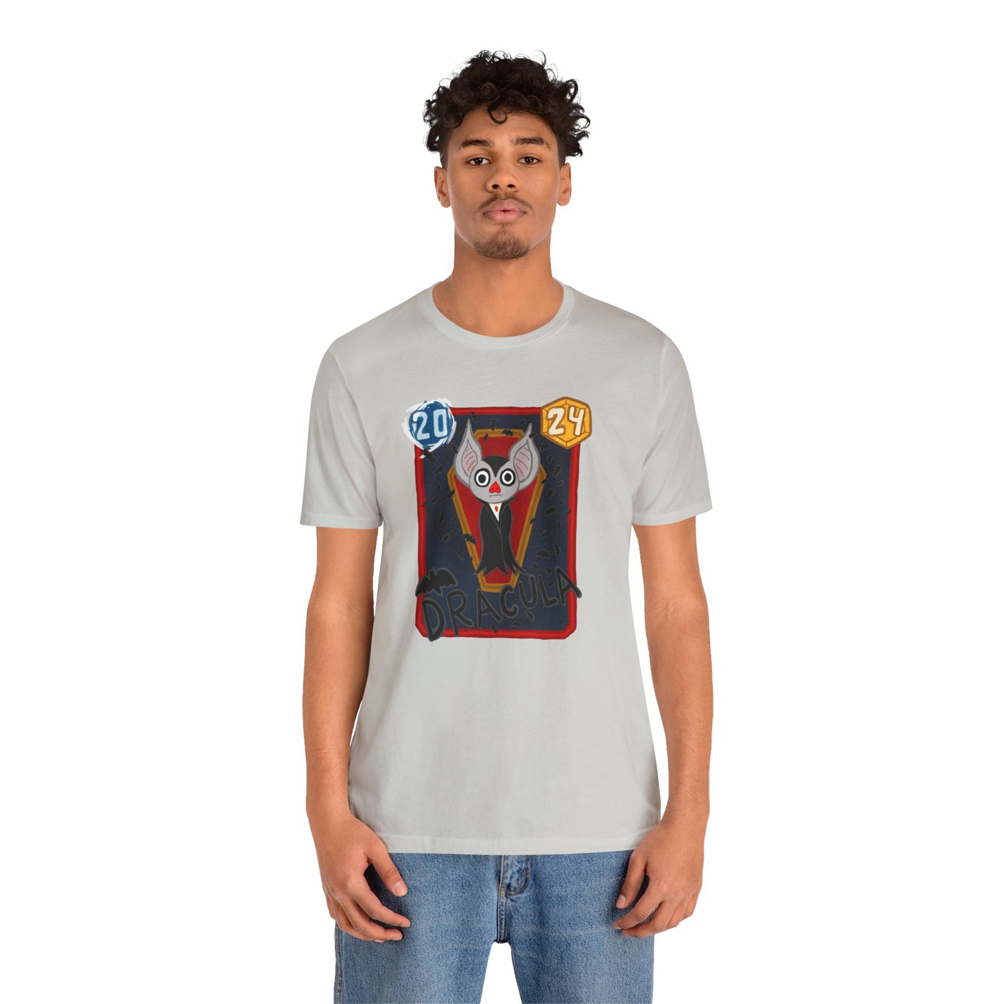 Snap Kang x Spooky Dino Marvel Snap inspired Dracula Card - Unisex Jersey Short Sleeve Tee