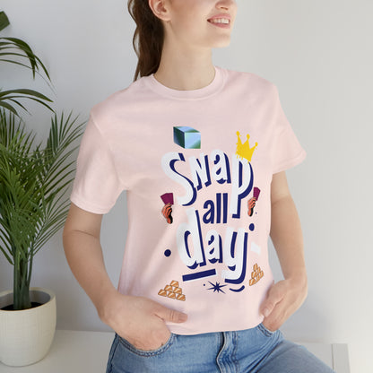 "Snap All Day" Short Sleeve Tee