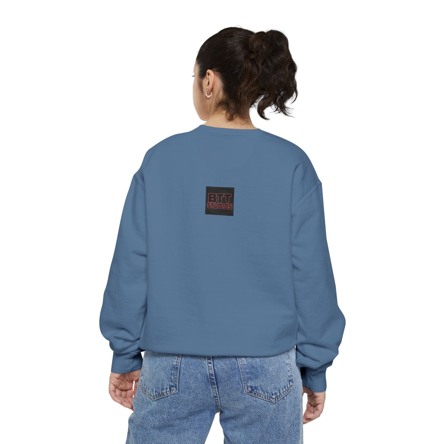 Chic Unisex Garment-Dyed Sweatshirt, Cozy Fall Fashion, Gift for Him/Her, Customizable Apparel, College Spirit Wear, Casual Streetwear