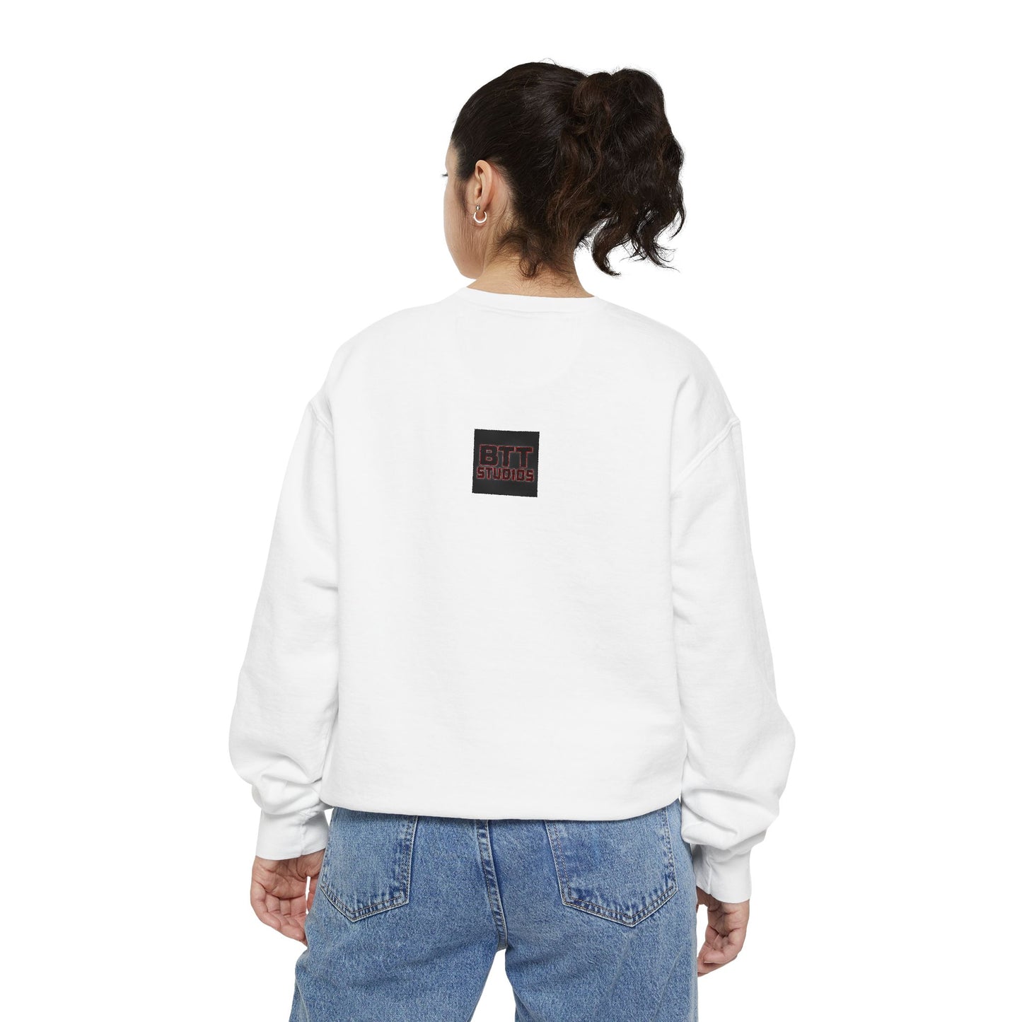 Chic Unisex Garment-Dyed Sweatshirt, Cozy Fall Fashion, Gift for Him/Her, Customizable Apparel, College Spirit Wear, Casual Streetwear