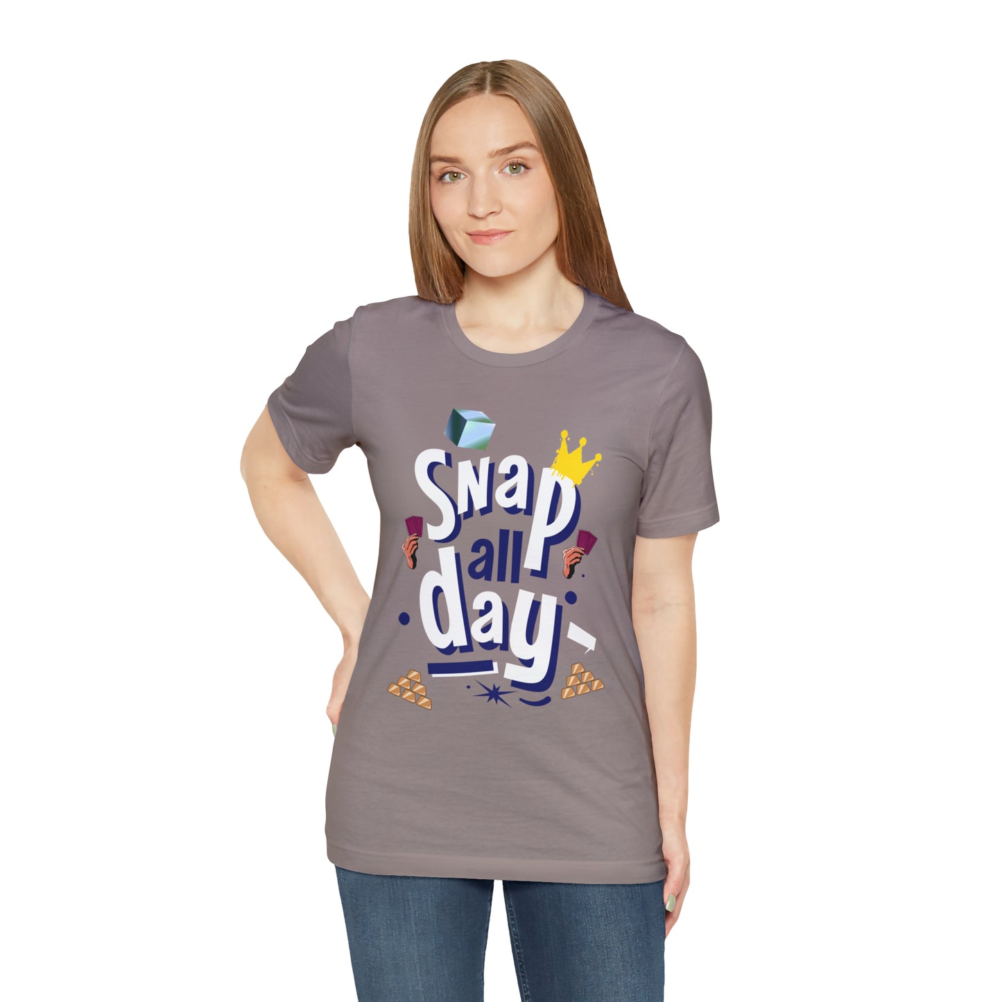 "Snap All Day" Short Sleeve Tee