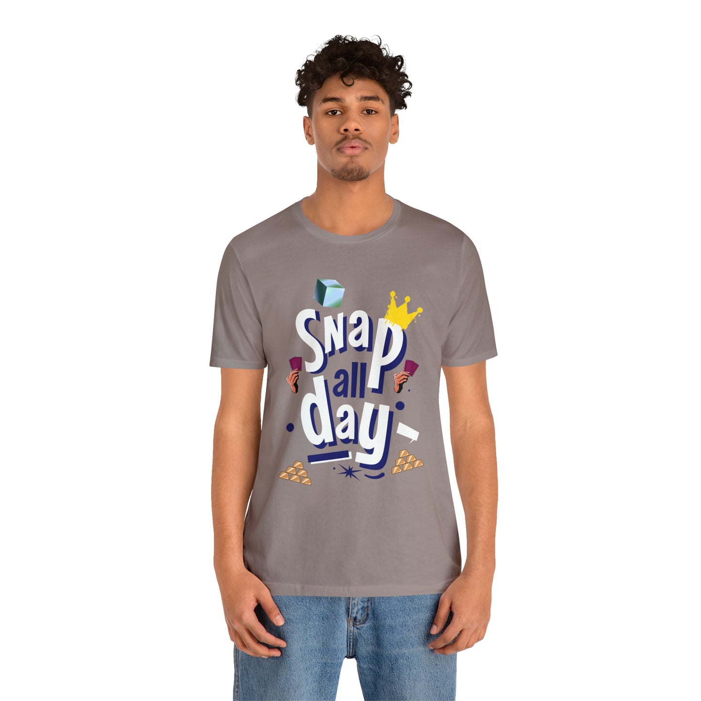 "Snap All Day" Short Sleeve Tee