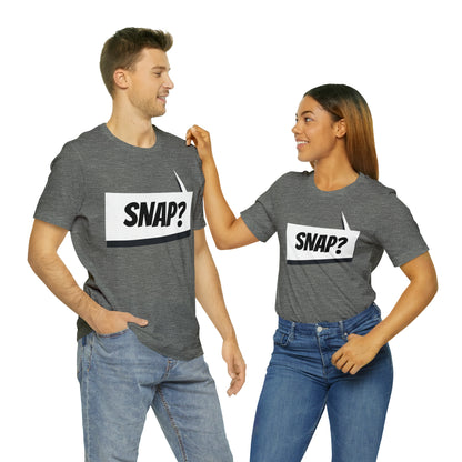 "snap?" Marvel Snap Unisex Jersey Short Sleeve Tee