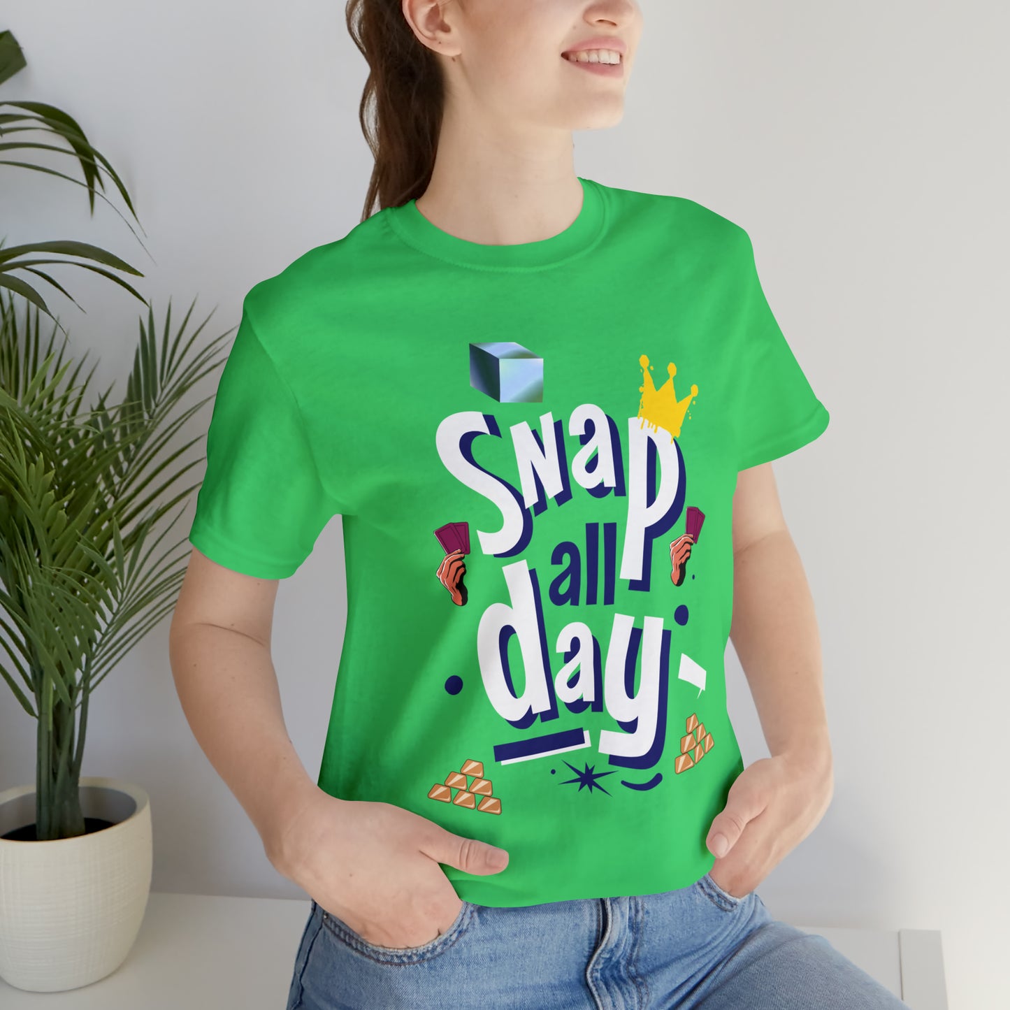 "Snap All Day" Short Sleeve Tee