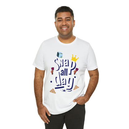 "Snap All Day" Short Sleeve Tee