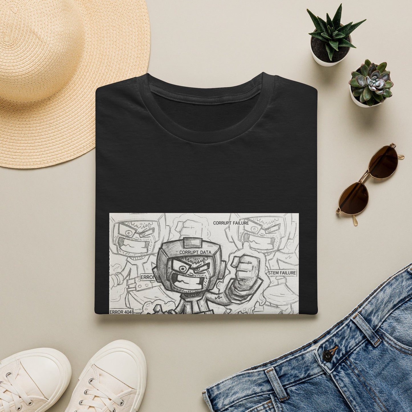Glitch Kang — Variant Armor Tee (Pencil Sketch)