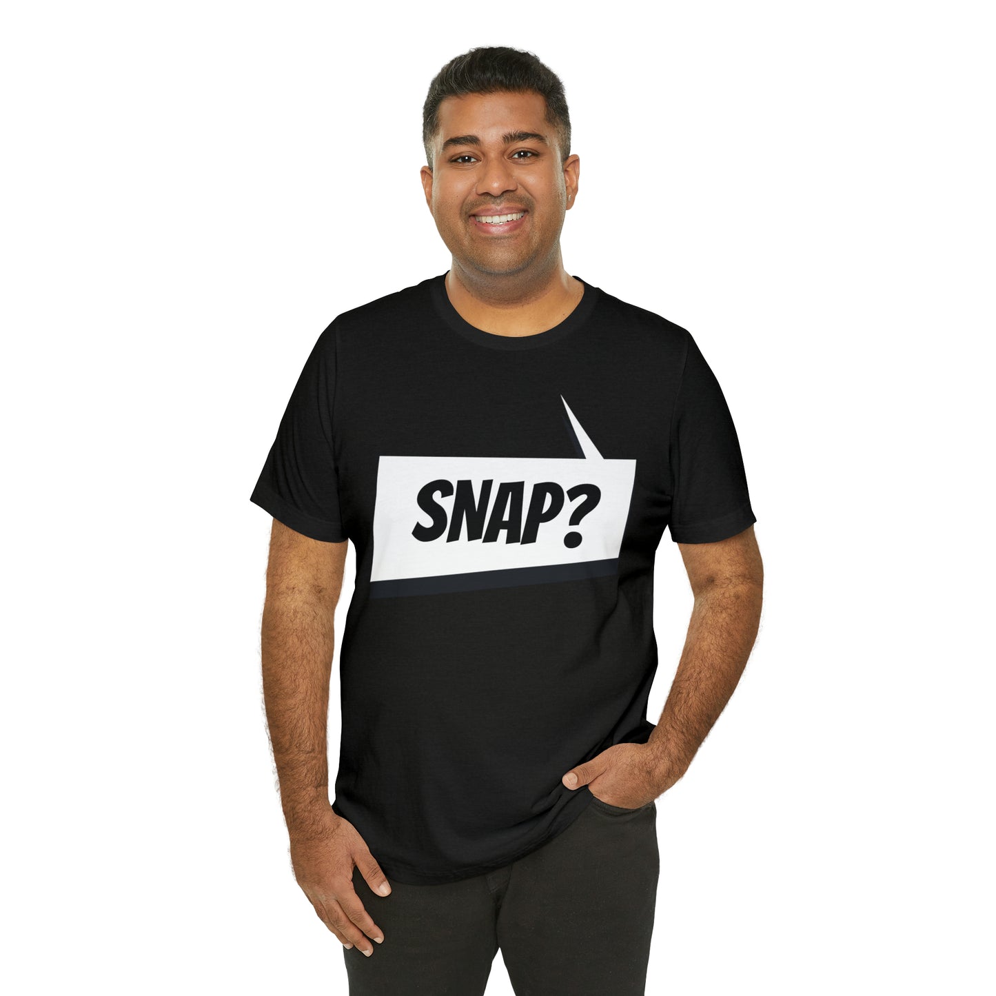 "snap?" Marvel Snap Unisex Jersey Short Sleeve Tee