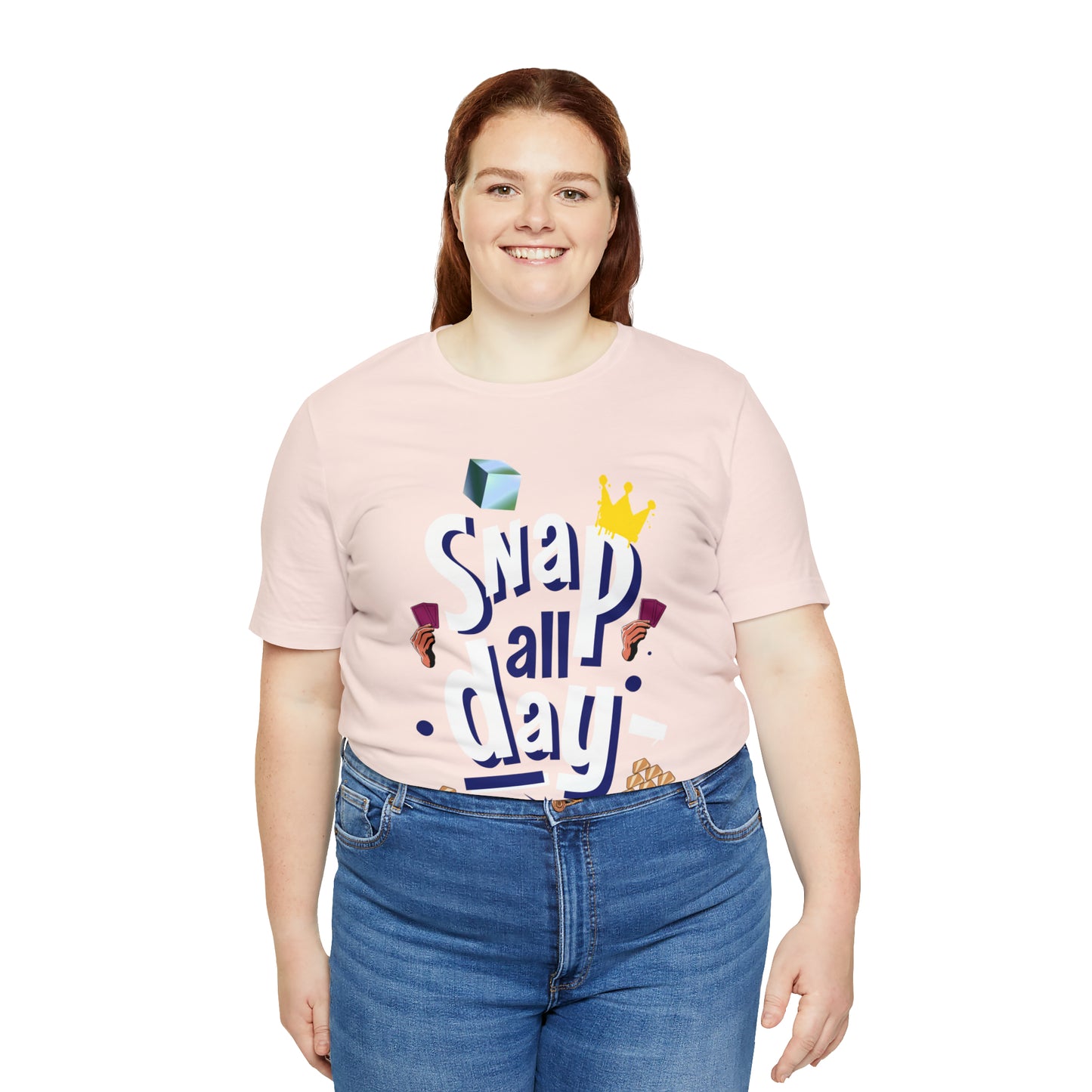 "Snap All Day" Short Sleeve Tee