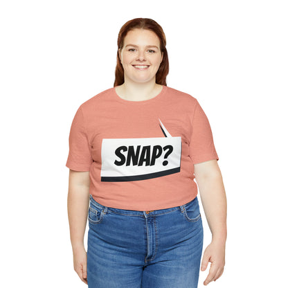 "snap?" Marvel Snap Unisex Jersey Short Sleeve Tee