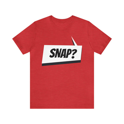 "snap?" Marvel Snap Unisex Jersey Short Sleeve Tee