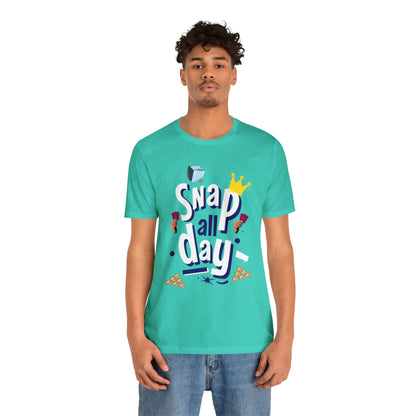 "Snap All Day" Short Sleeve Tee