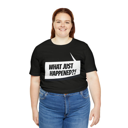 "what just happened?" Marvel Snap Unisex Jersey Short Sleeve Tee