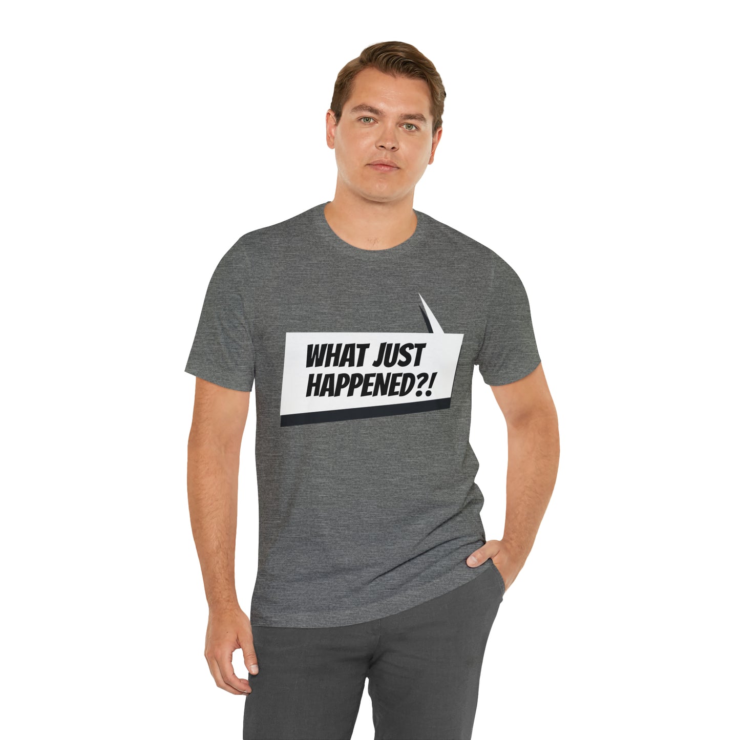 "what just happened?" Marvel Snap Unisex Jersey Short Sleeve Tee