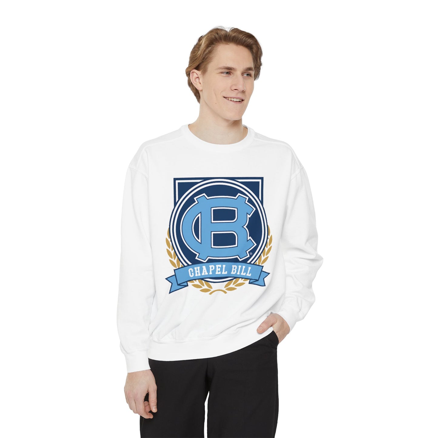 Chic Unisex Garment-Dyed Sweatshirt, Cozy Fall Fashion, Gift for Him/Her, Customizable Apparel, College Spirit Wear, Casual Streetwear