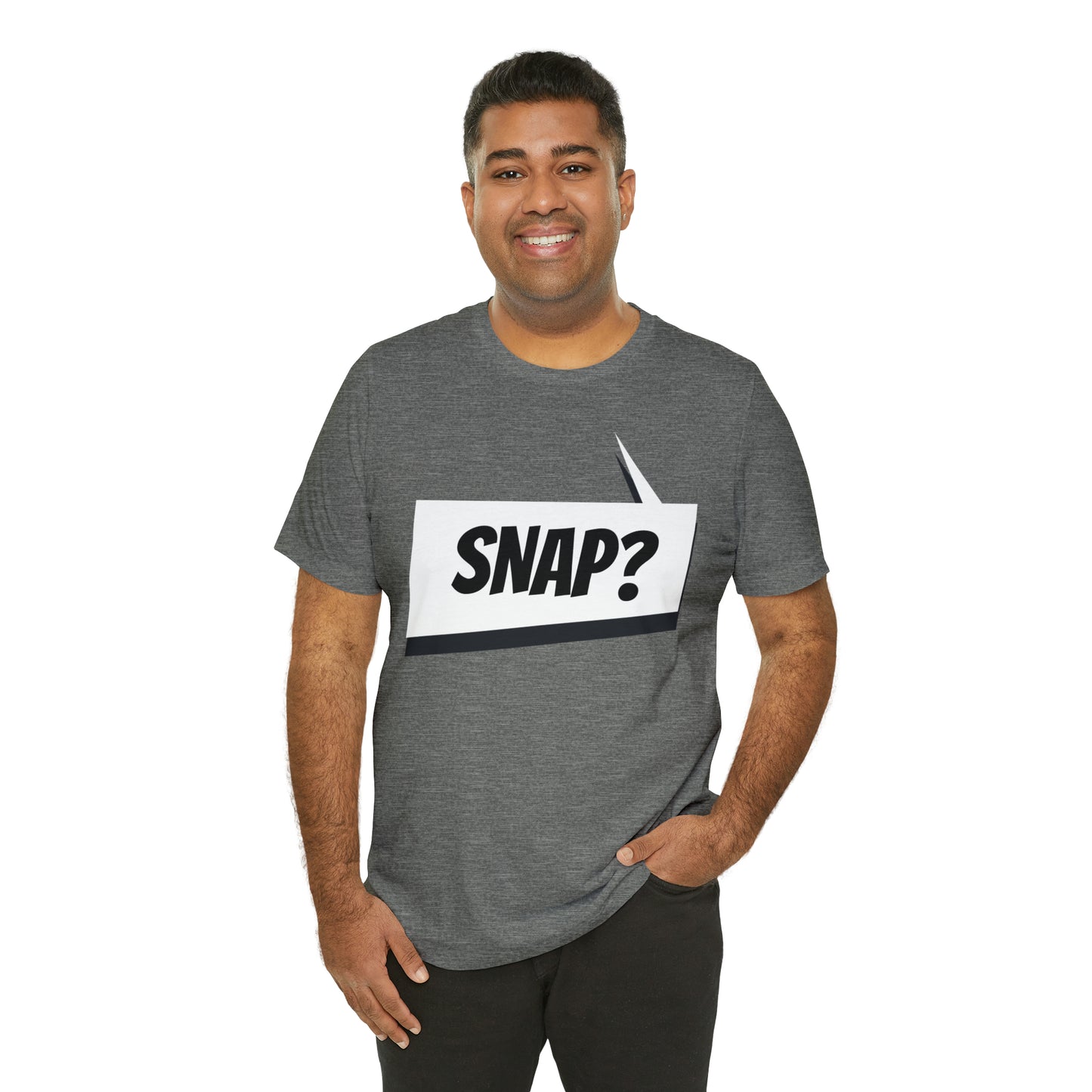 "snap?" Marvel Snap Unisex Jersey Short Sleeve Tee