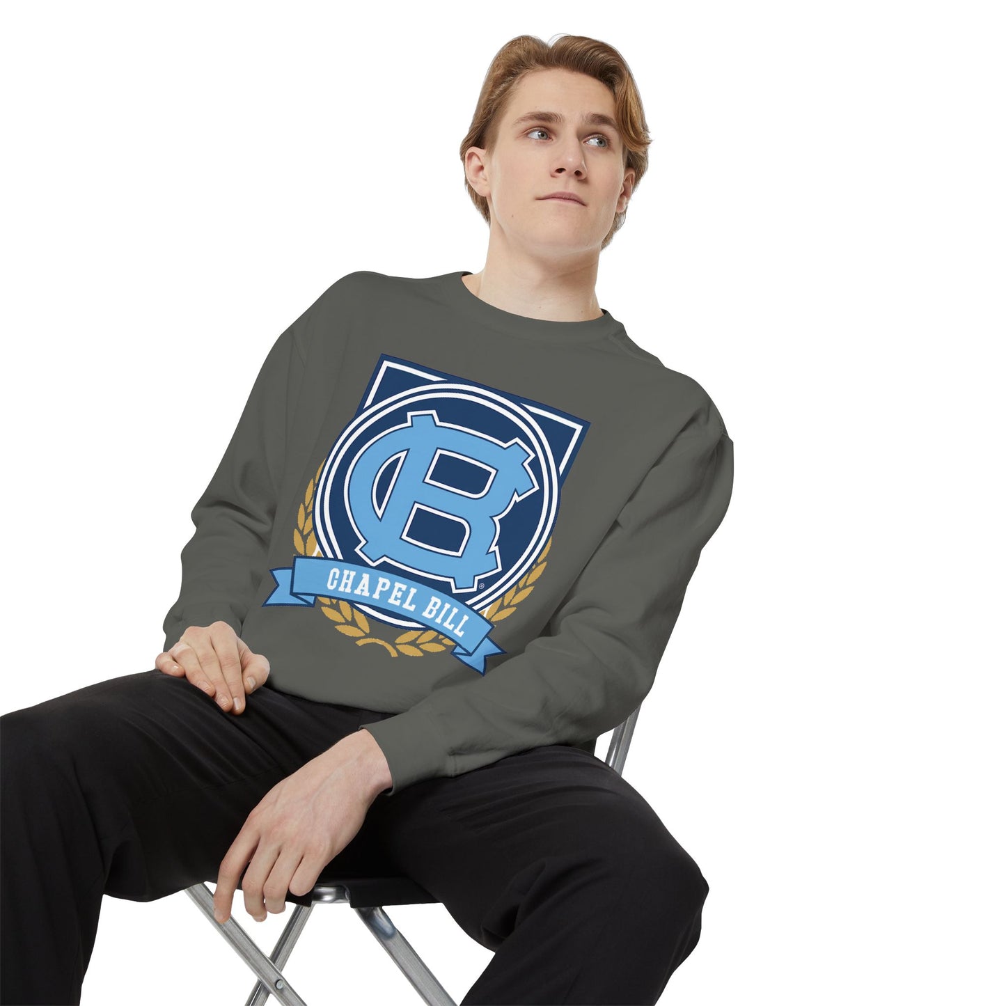 Chic Unisex Garment-Dyed Sweatshirt, Cozy Fall Fashion, Gift for Him/Her, Customizable Apparel, College Spirit Wear, Casual Streetwear