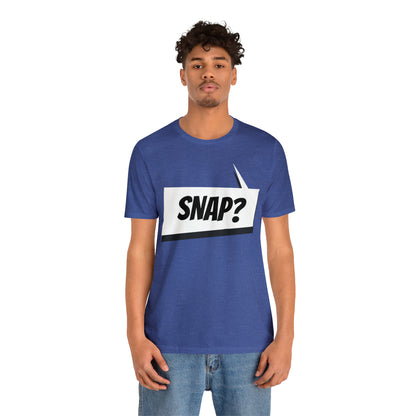 "snap?" Marvel Snap Unisex Jersey Short Sleeve Tee