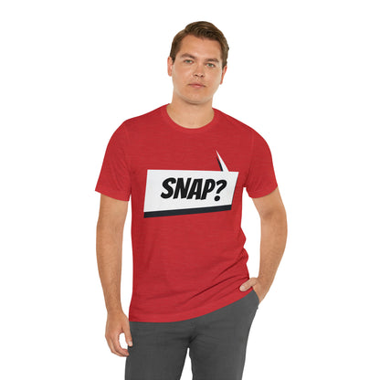 "snap?" Marvel Snap Unisex Jersey Short Sleeve Tee