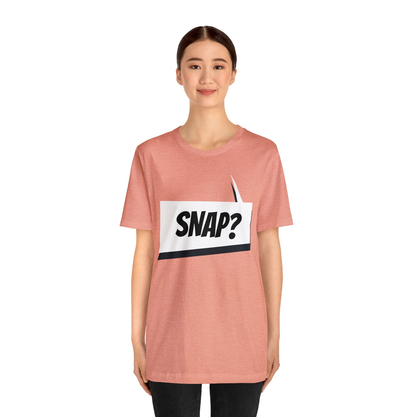 "snap?" Marvel Snap Unisex Jersey Short Sleeve Tee