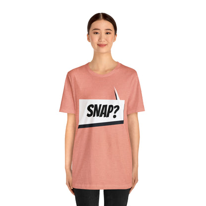 "snap?" Marvel Snap Unisex Jersey Short Sleeve Tee