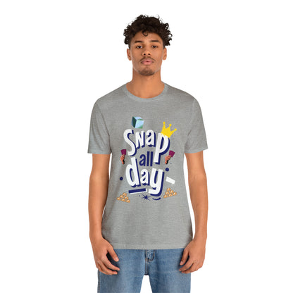 "Snap All Day" Short Sleeve Tee