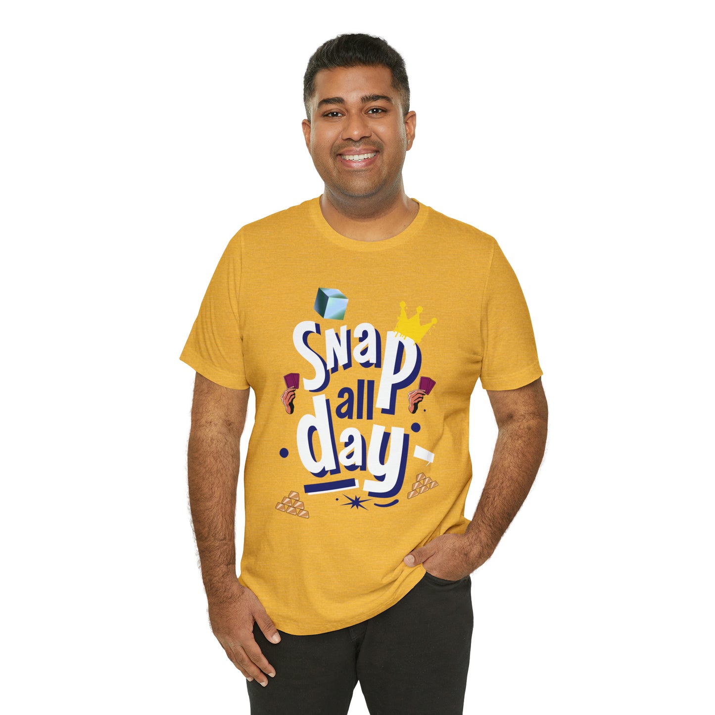 "Snap All Day" Short Sleeve Tee